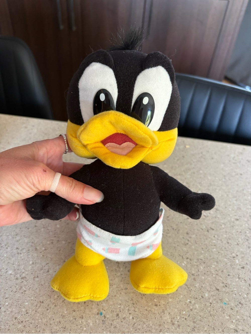 Vtg Tyco Looney Tunes Lovables Baby Daffy Duck 9" Plush Warner Brothers 1995